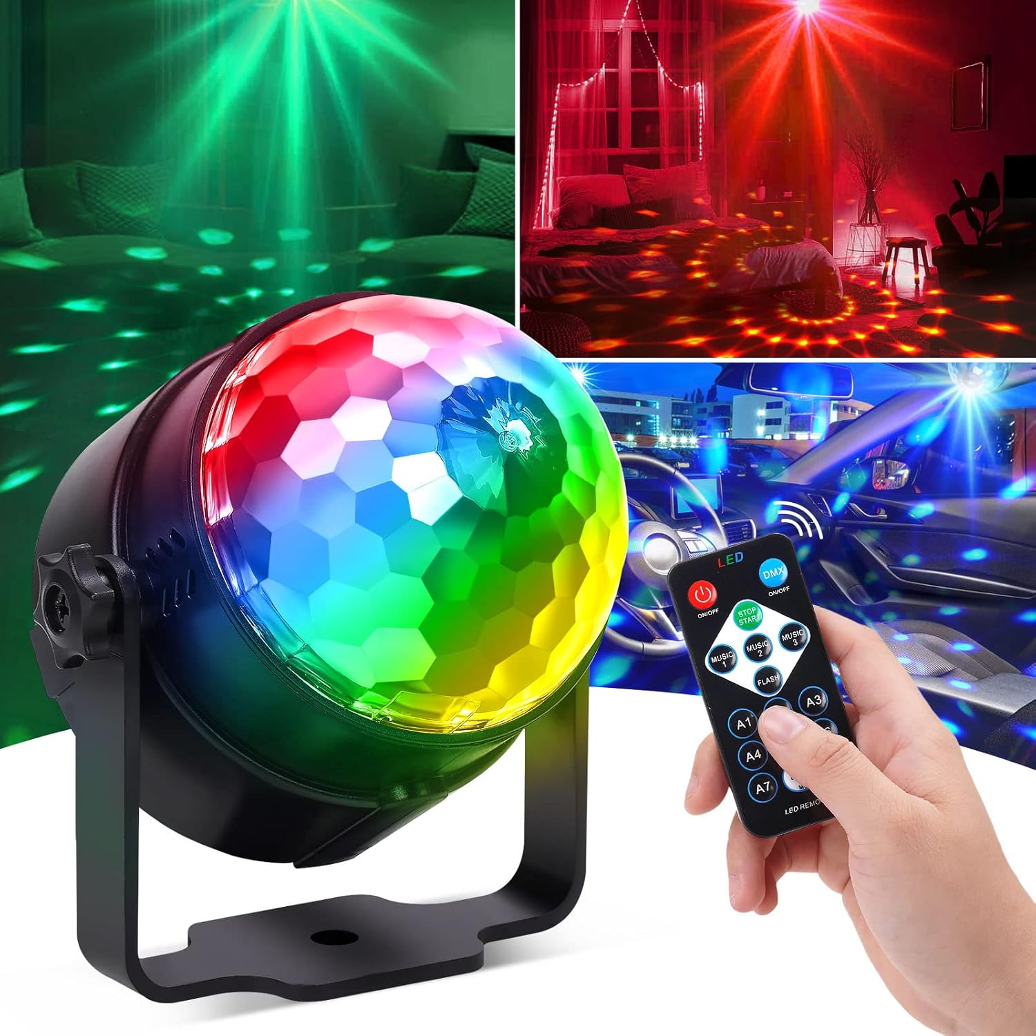 Audio Music Dj - RGB LED Sahne Disko Işığı Dönen