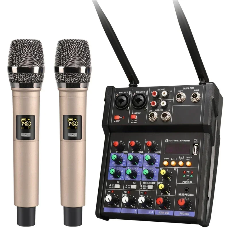 Audio Music Dj - Kablosuz Mikrofonlu 4 Kanallı USB Ses