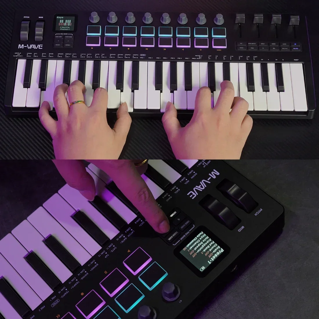 M-VAVE SMK-37 Pro Klavye, 37 T - Midi Controller Pad incelemesi ve fiyatı