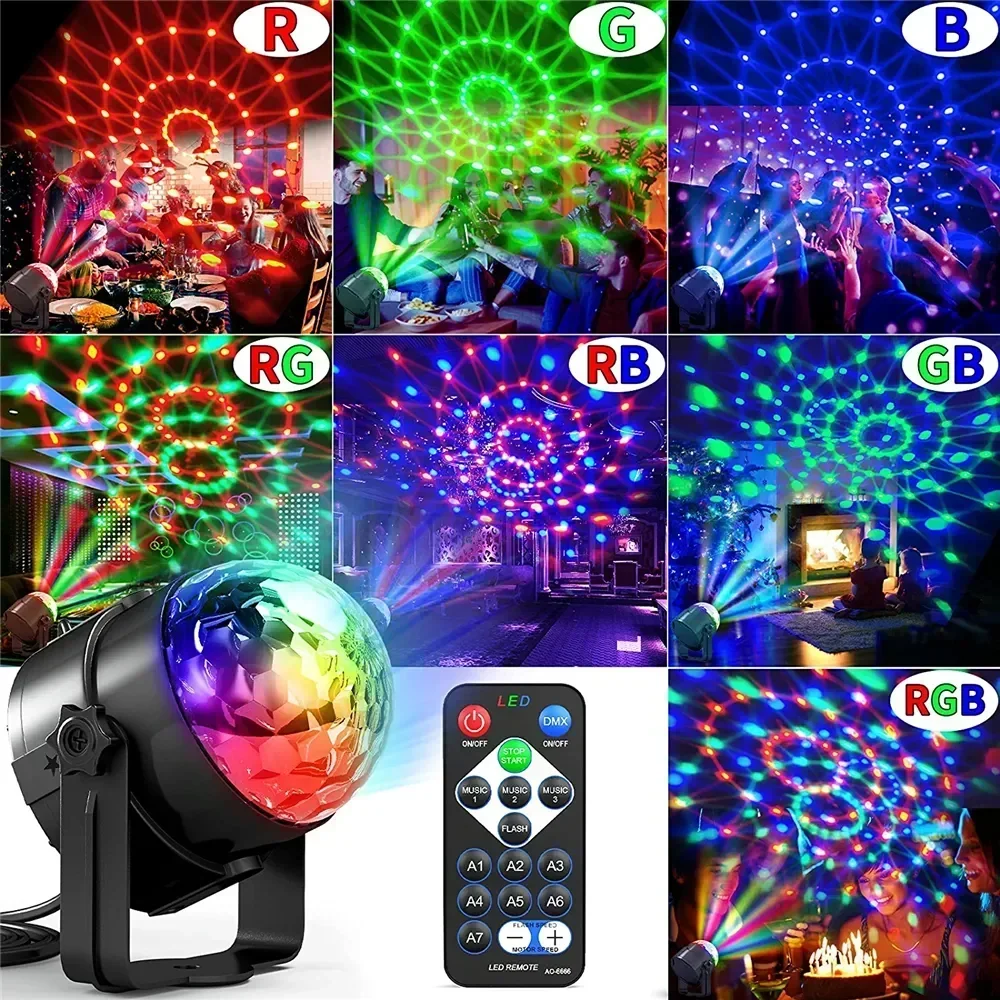RGB LED Sahne Disko Işığı Döne - Audio Music Dj incelemesi ve fiyatı